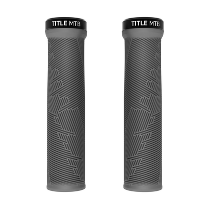 Gripy Title MTB FORM Lock-On šedé - pár pohled zepředu