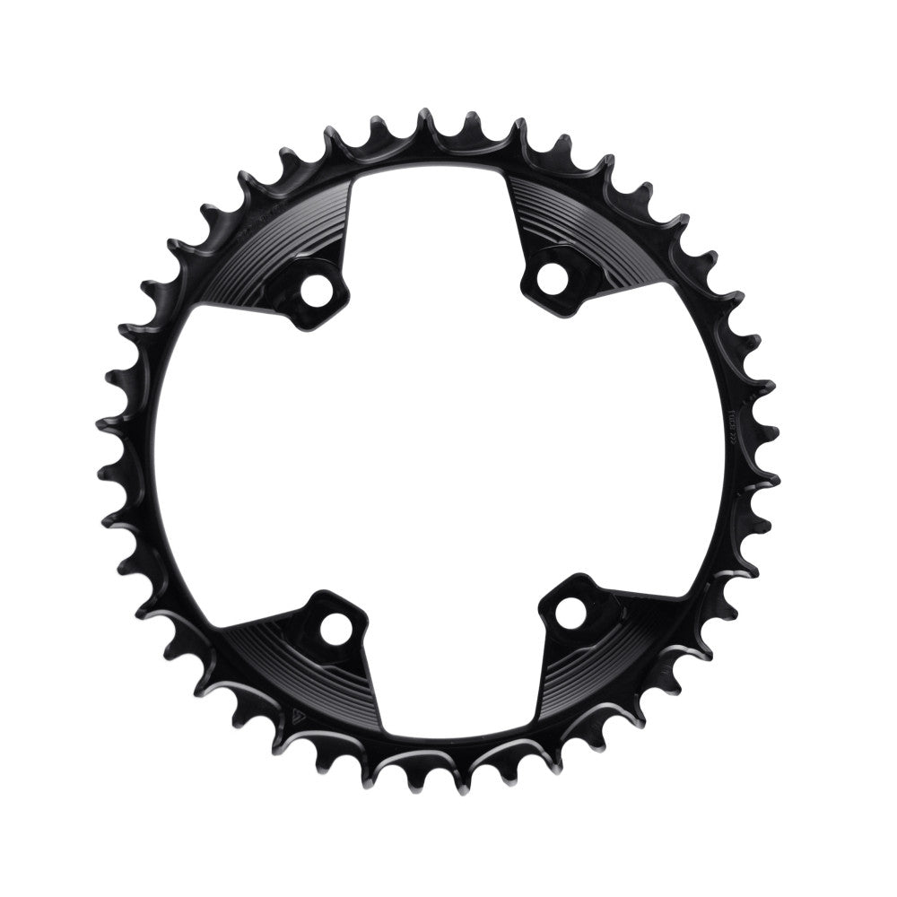 ALUGEAR GRX enkel kettingblad voor 12-speed, zwart, vooraanzicht