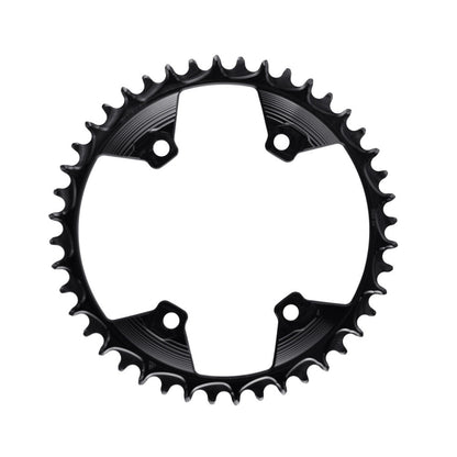 ALUGEAR GRX enkel kettingblad voor 12-speed, zwart, vooraanzicht