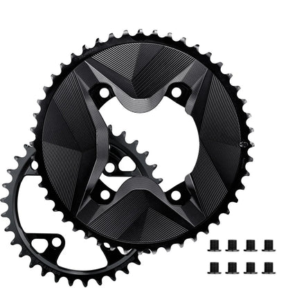 Ζεύγος Δίσκων 12V ALUGEAR AERO 110 BCD για Shimano GRX Μαύρο