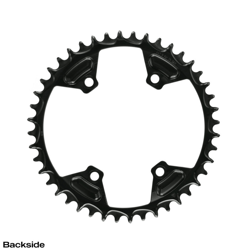 ALUGEAR GRX enkel kettingblad voor 12-speed, zwart, achteraanzicht