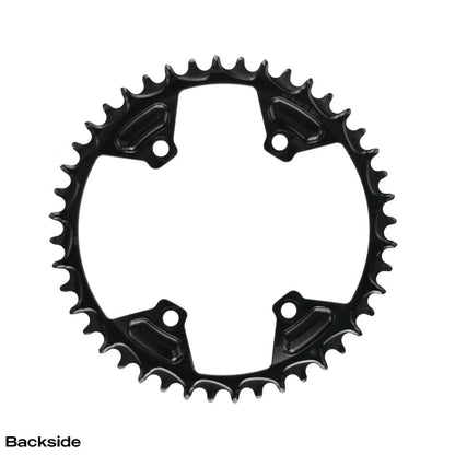 ALUGEAR GRX enkel kettingblad voor 12-speed, zwart, achteraanzicht