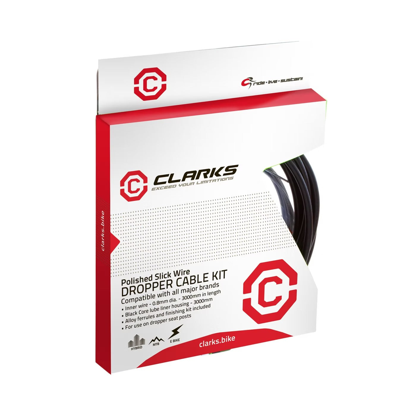 CLARKS Dropper Seatpost Cable and Housing Kit