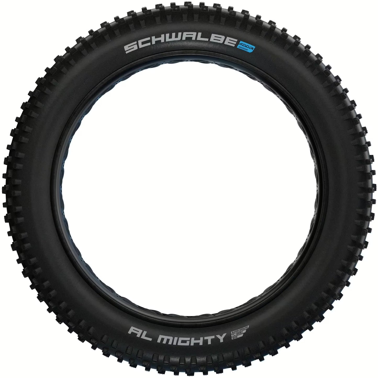 Dæk SCHWALBE Al MIGHTY SuperGround Speedgrip 26x4.80 Tubeless Easy Souple Sort