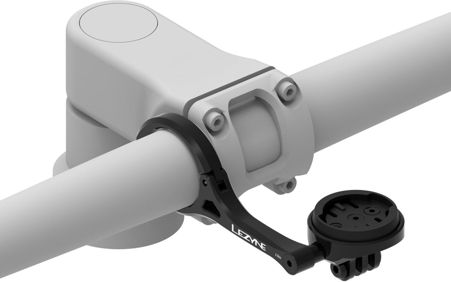 Styrholder LEZYNE til GPS/Belysning GARMIN/WAHOO/LEZYNE Sort