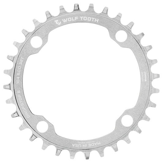 Prato Mono WOLF TOOTH DROP-STOP B 104mm Raw Silver