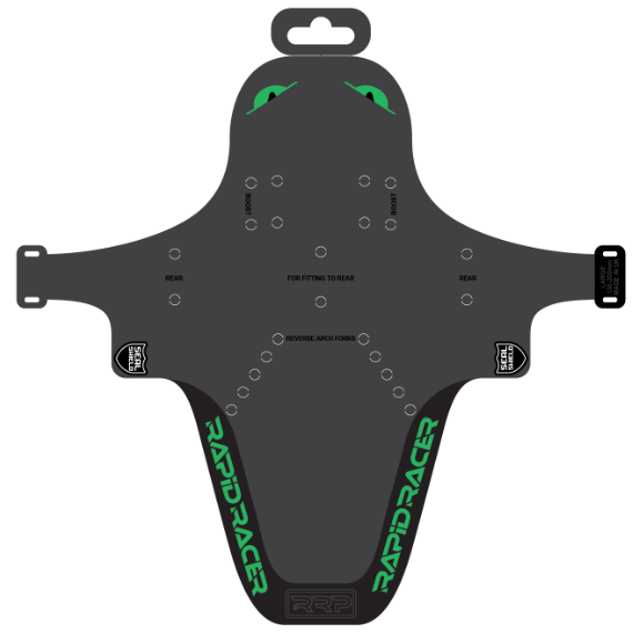 Garde-boue RRP EnduroGuard Standard (fourche 80 à 120mm) Noir/Vert fluo