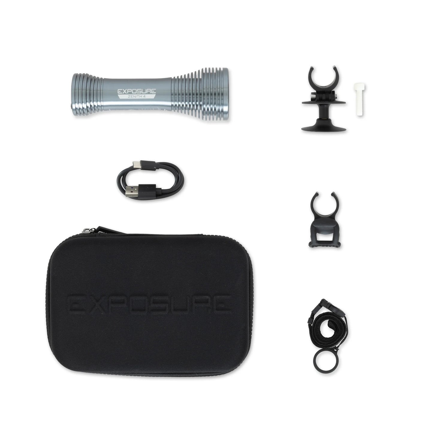 Éclairage Avant EXPOSURE LIGHTS ZENITH 4 avec Support de Casque/Cintre