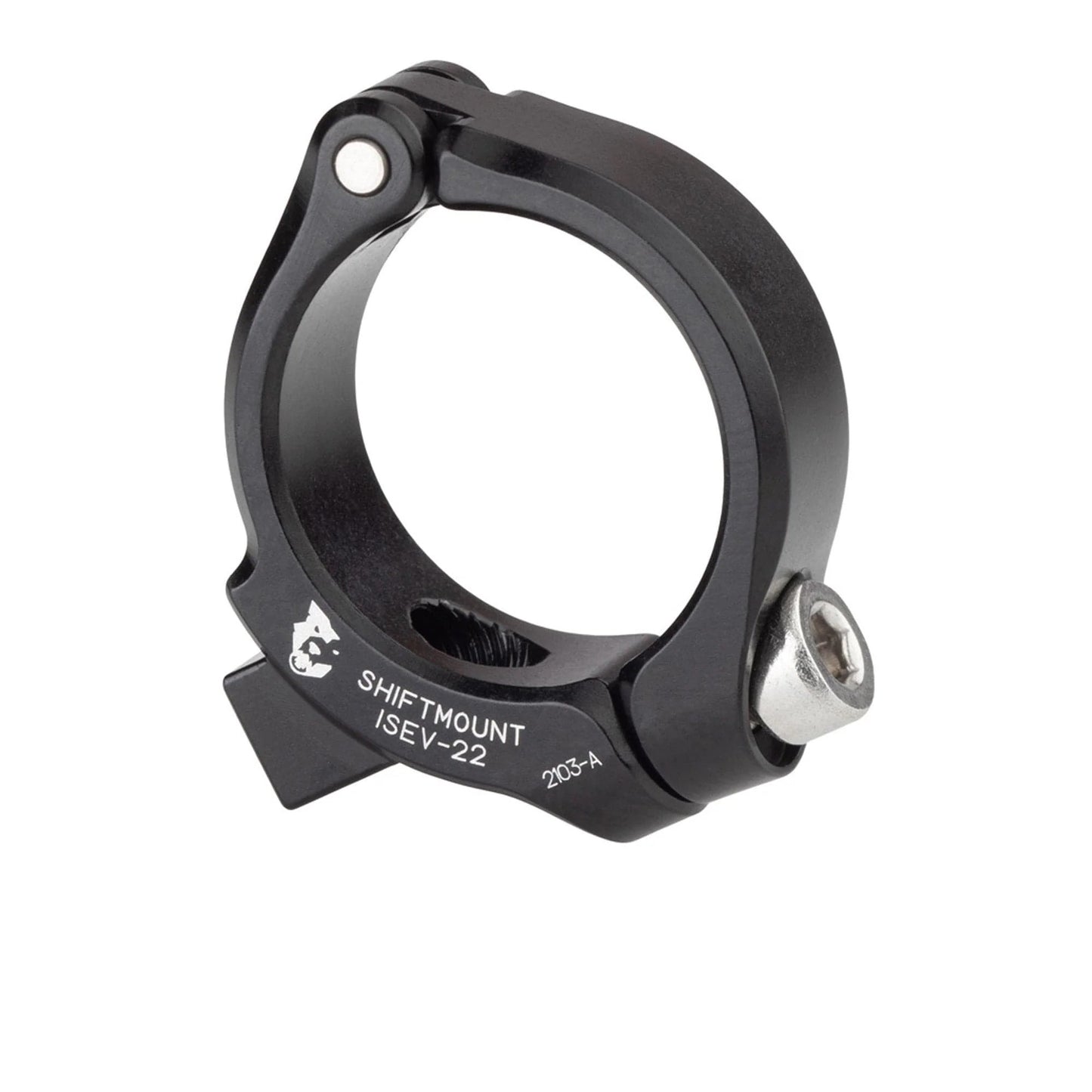 WOLF TOOTH ShiftMount ISII-22 -kiinnitysadapteri Shimano I-SPEC EV Shifter> 22,2 mm ohjaustanko
