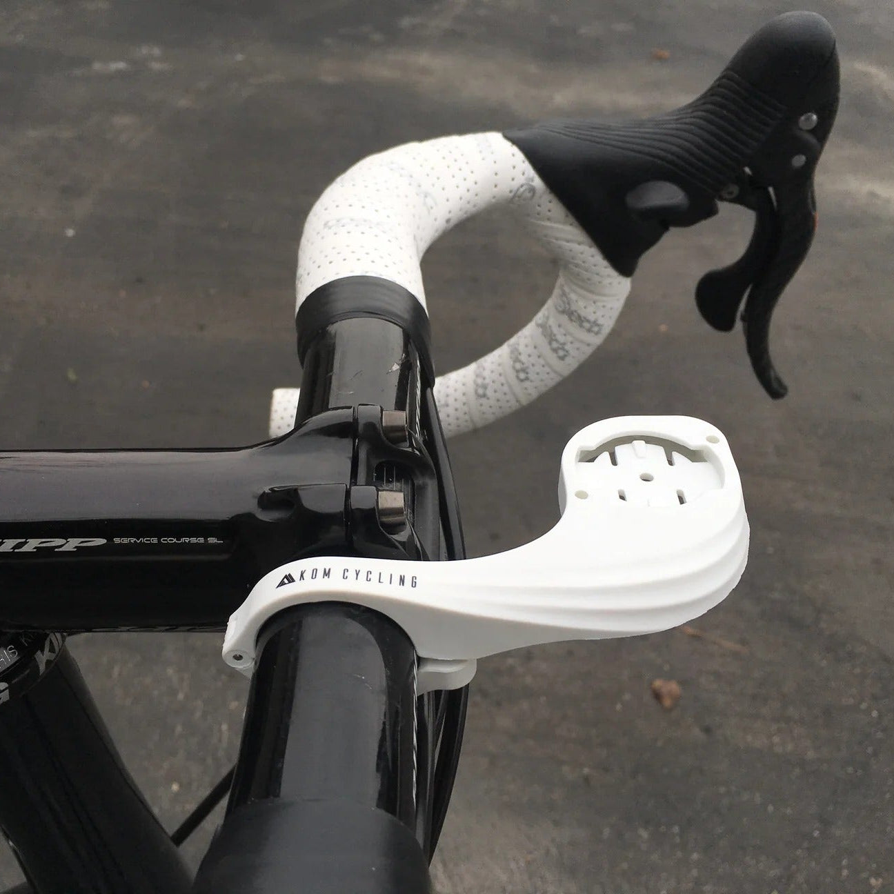 Styrebeslag til GPS WAHOO KOM CYCLING Hvid