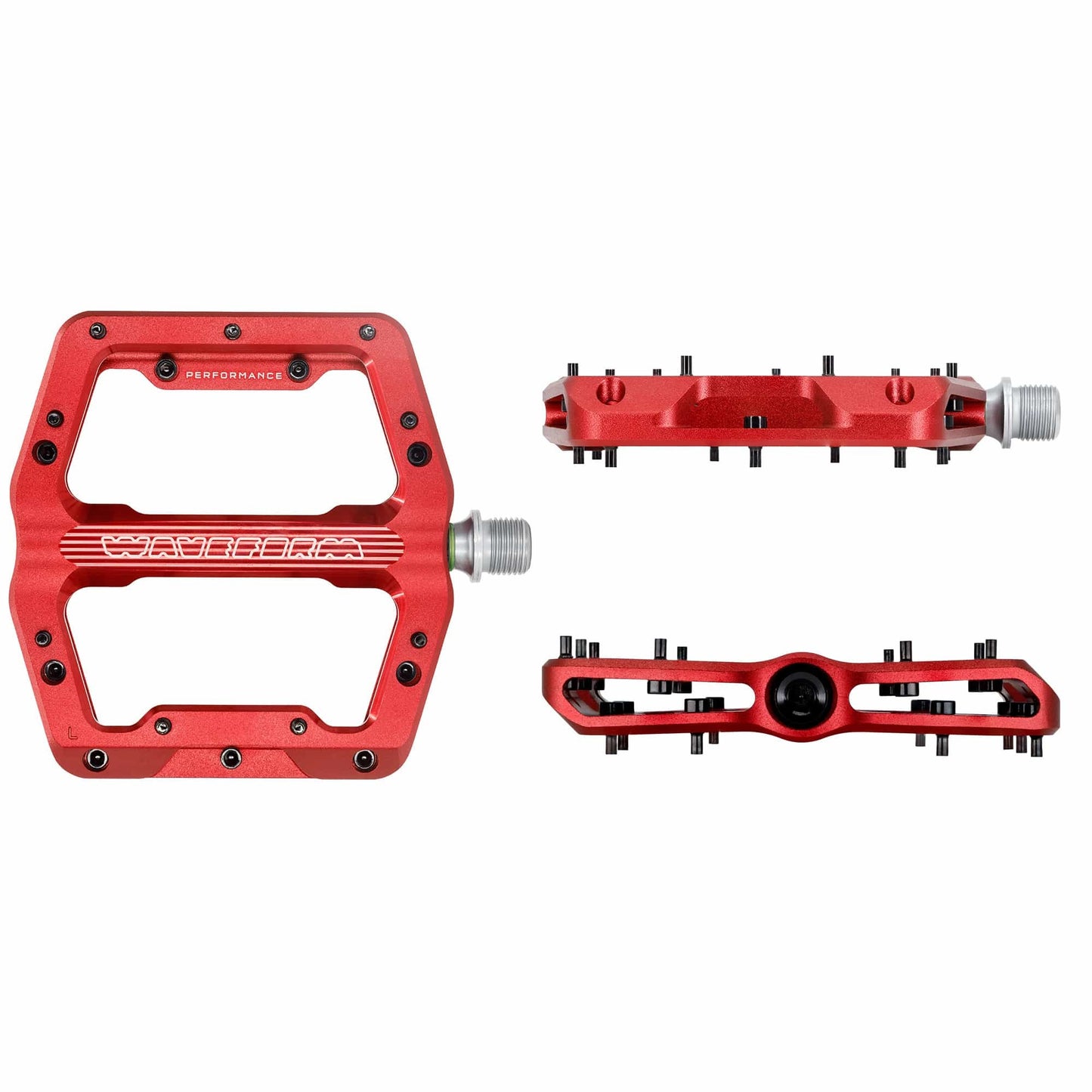 Pédales Plates WOLF TOOTH WAVEFORM PERFORMANCE Rouge