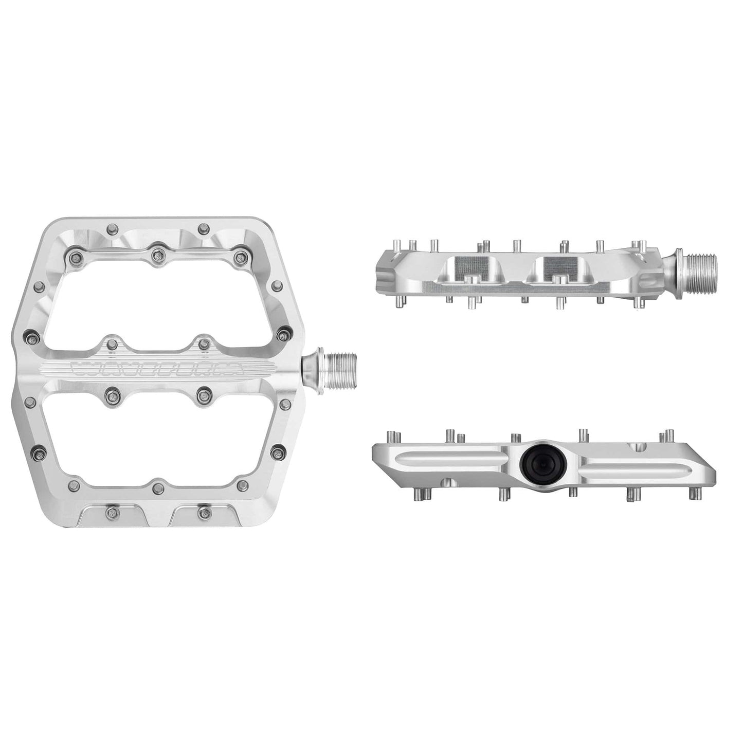 Pédales Plates WOLF TOOTH WAVEFORM Large Argent