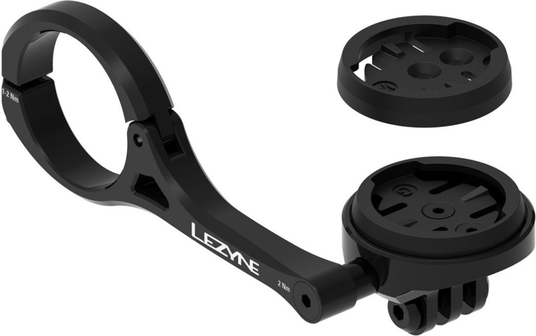 Styrholder LEZYNE til GPS/Belysning GARMIN/WAHOO/LEZYNE Sort