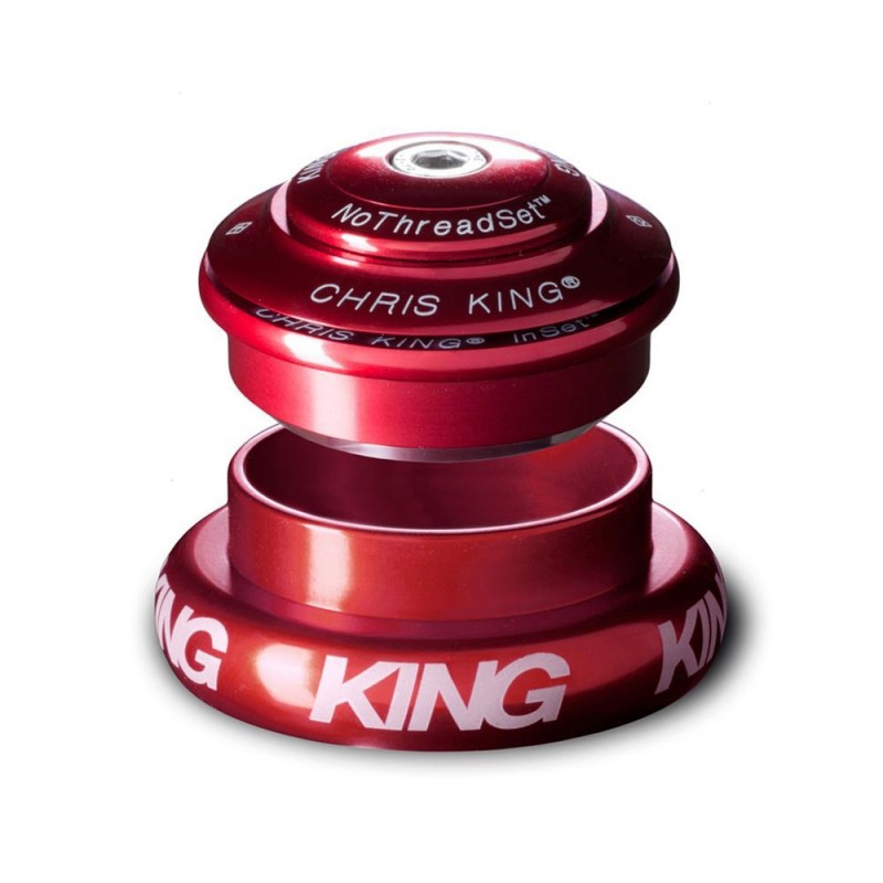 Semi-integrierter / Externer Steuersatz CHRIS KING INSET 7 1"1/8-1.5" ZS44/EC44 Rot