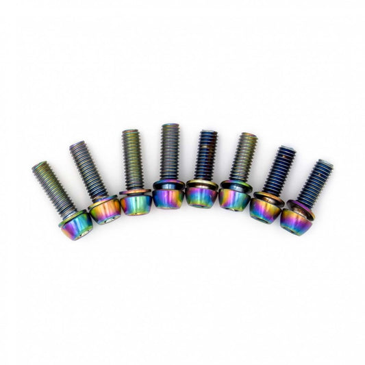 Kit de tornillos TITLE para potencia DM1 Oil Slick (x8)