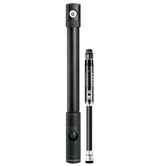 CRANKBROTHERS KLIC HP -käsipumppu painemittarilla, Midnight Edition
