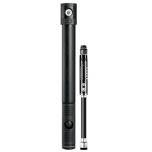 CRANKBROTHERS KLIC HV -käsipumppu painemittarilla, Midnight Edition