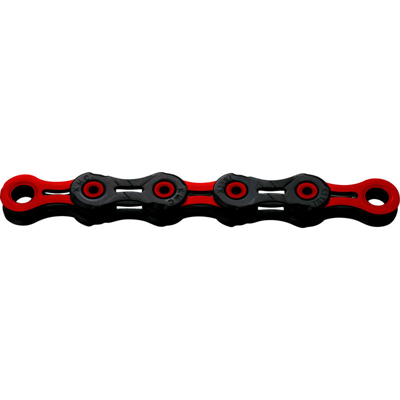 Chaîne 11V KMC DLC11 Waxed Noir/Rouge Ciré