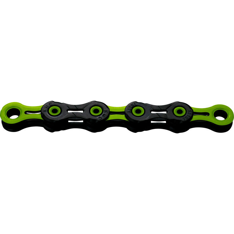 Chaîne 11V KMC DLC11 Waxed Noir/Vert Ciré