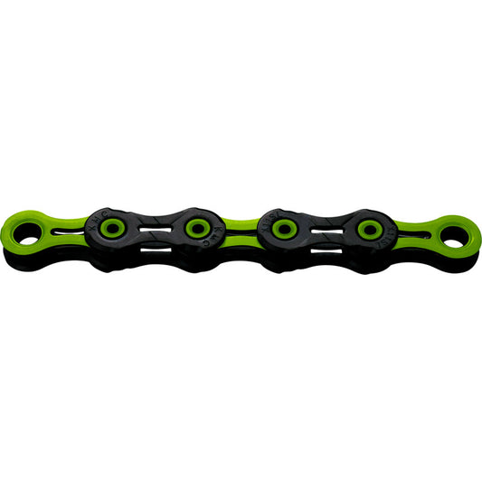 Chaîne 11V KMC DLC11 Waxed Noir/Vert Ciré