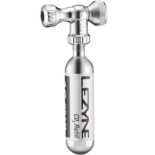 Percuteur CO2 LEZYNE CONTROL DRIVE + Cartouche CO2 Filetée (x1) Argent