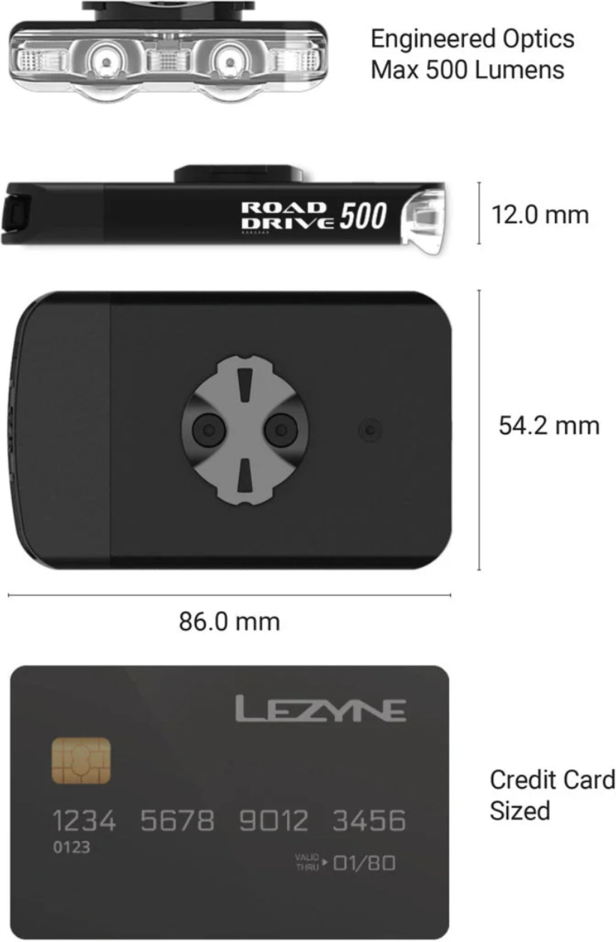 Frontlygte LEZYNE ROAD DRIVE 500