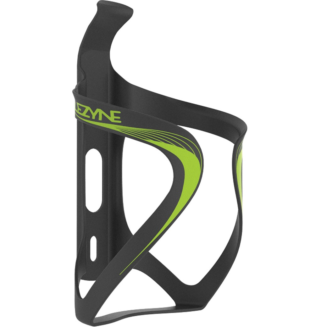 LEZYNE CARBON TEAM flaskeholder i sort/grøn