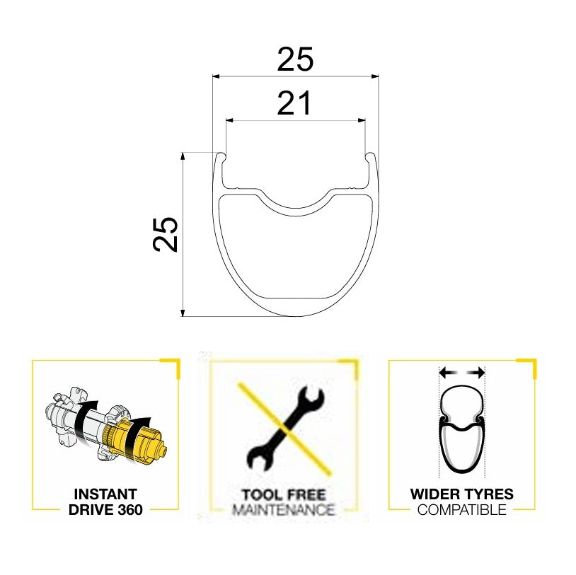 Roue Avant MAVIC AKSIUM 1 DISC Tubeless Ready (Center Lock)