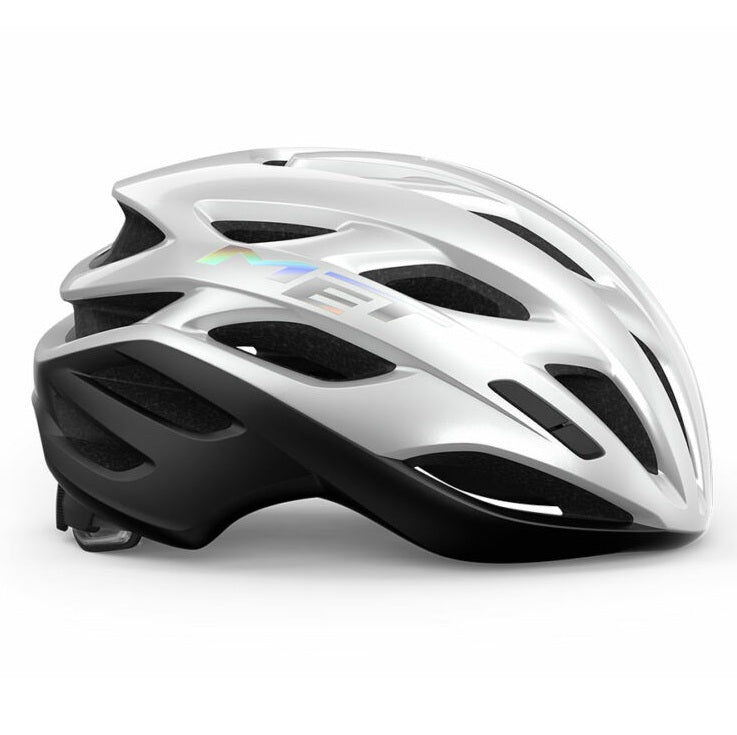 Rennradhelm MET Estro Mips Weiß Holographisch Matt/Glänzend