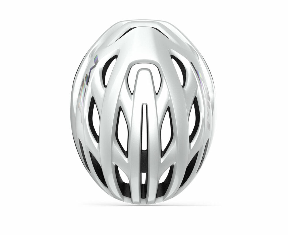 Rennradhelm MET Estro Mips Weiß Holographisch Matt/Glänzend