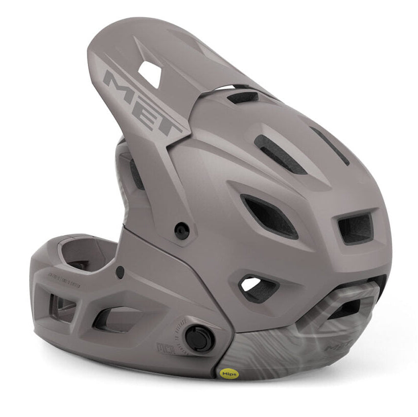 Casque VTT MET PARACHUTE MCR MIPS Gris Mat