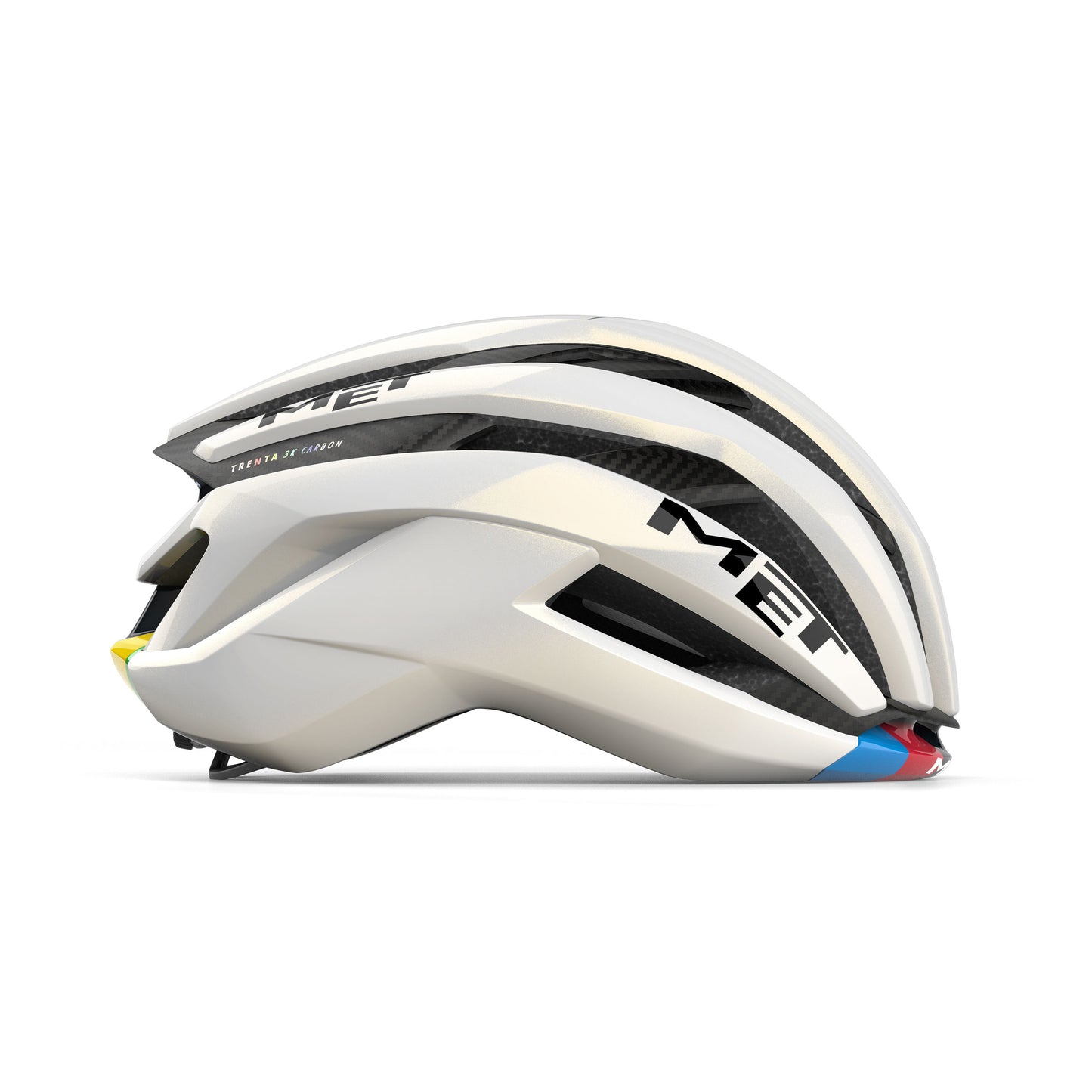 Casque Route MET TRENTA 3K CARBON - Edition Limitée Tadej Pogacar World Champion Rainbow
