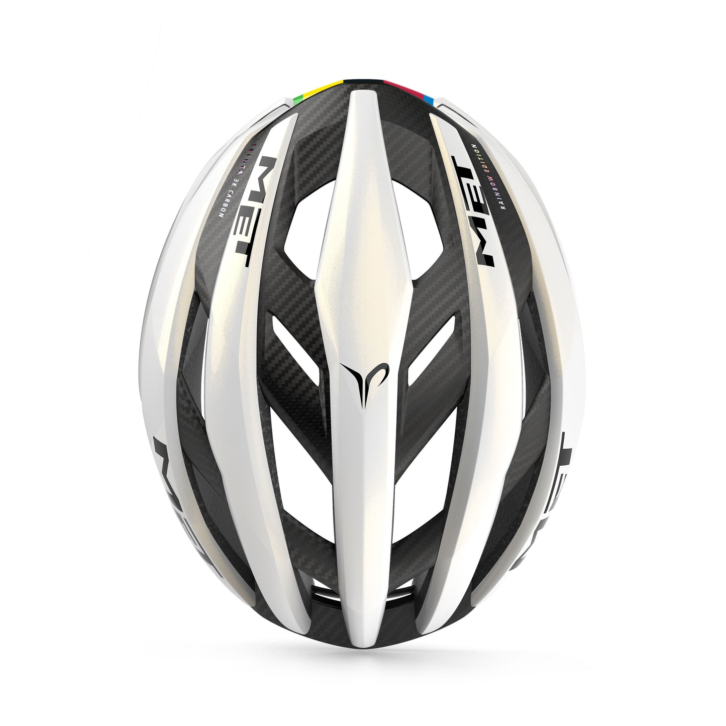 Casque Route MET TRENTA 3K CARBON - Edition Limitée Tadej Pogacar World Champion Rainbow