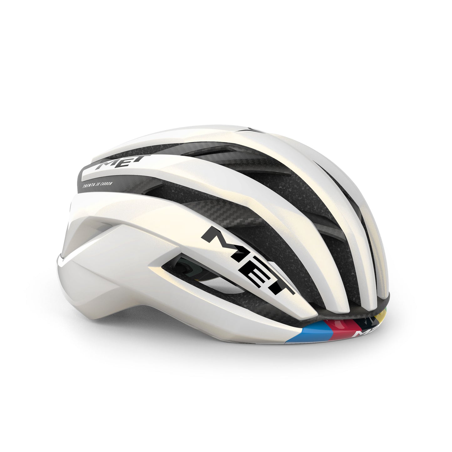 Casque Route MET TRENTA 3K CARBON - Edition Limitée Tadej Pogacar World Champion Rainbow