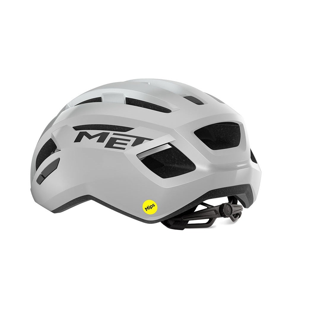 Casque Route MET VINCI MIPS Blanc Argent Glossy