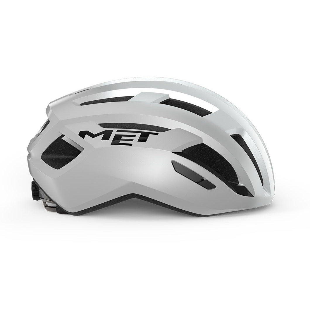 Casque Route MET VINCI MIPS Blanc Argent Glossy