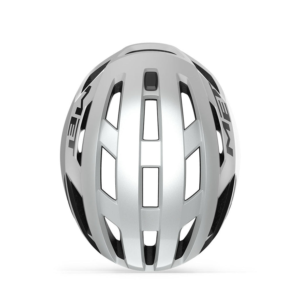 Casque Route MET VINCI MIPS Blanc Argent Glossy