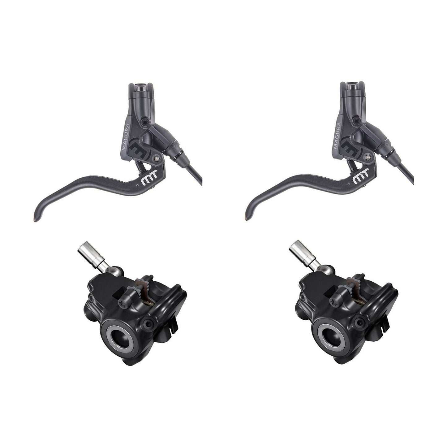 Bremsesæt MAGURA MT4 FLATMOUNT Uden Skive Sort