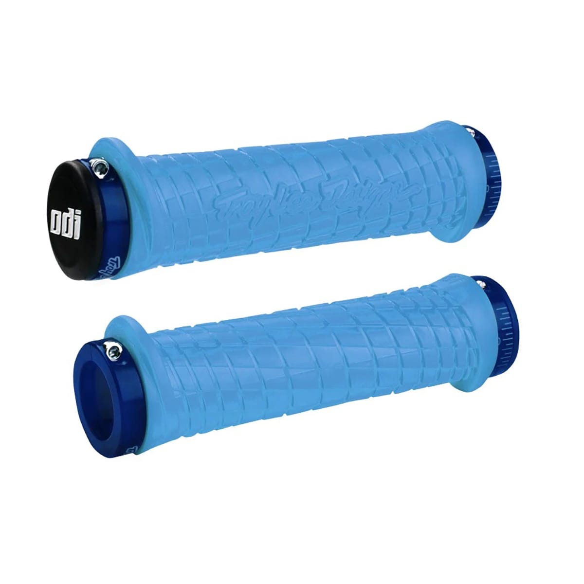 Gripy ODI TROY LEE DESIGNS Lock-On 130 mm Modré