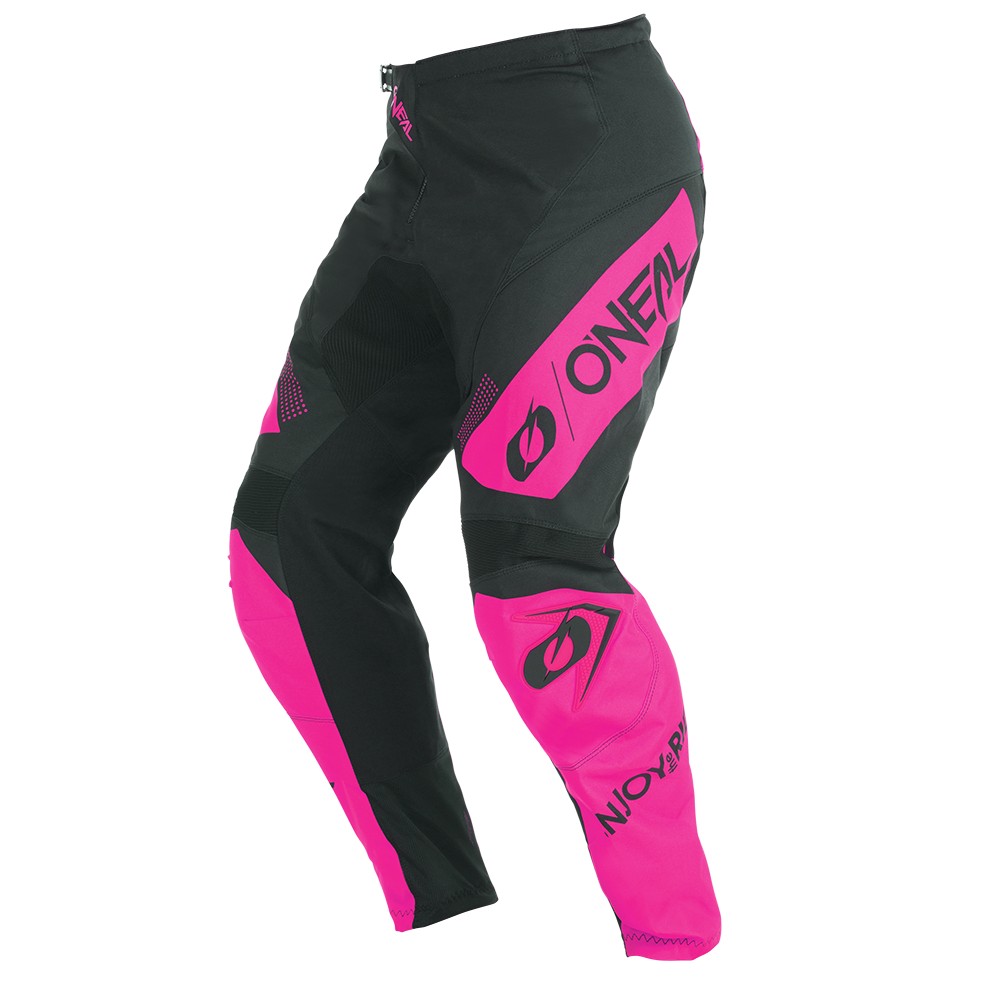 Calças O'NEAL ELEMENT RACEWEAR para mulher pretas/rosa - vista frontal
