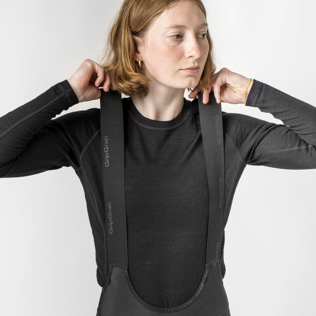 Damen-Langarm-Funktionsunterhemd GRIPGRAB MERINO BLEND THERMAL Schwarz