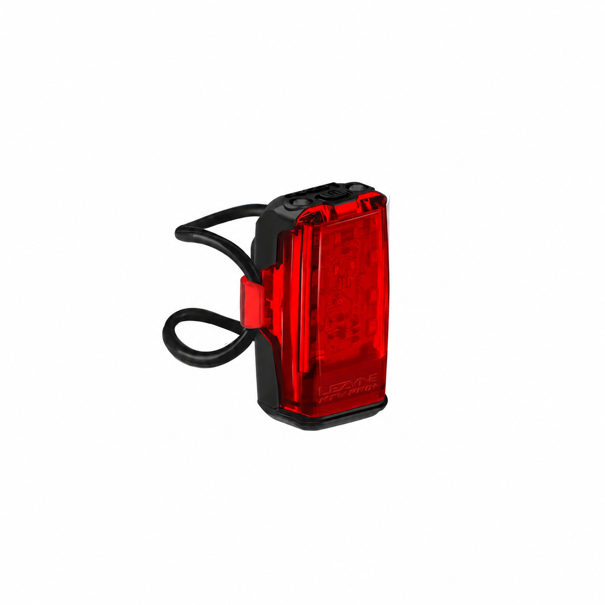 Galinis žibintas LEZYNE KTV DRIVE PRO+ USB-C, juodas — gaminio vaizdas baltame fone