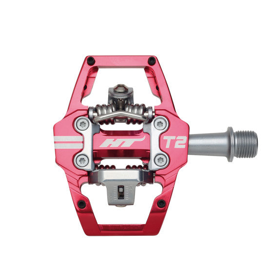 Pedály HT COMPONENTS ENDURO T2 Červené