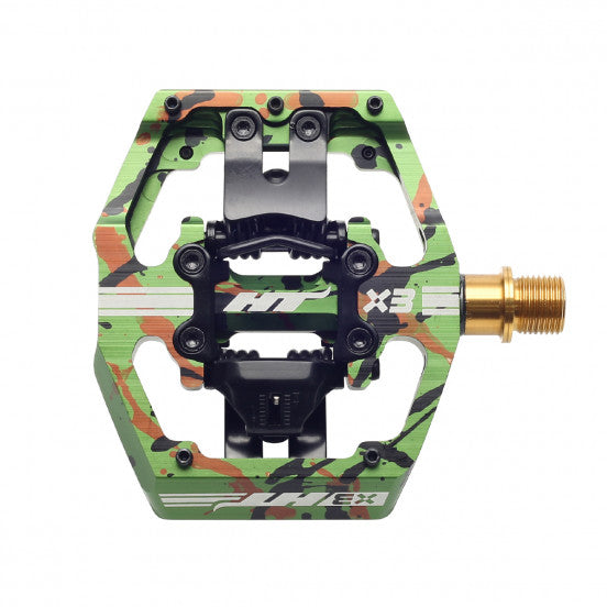 Pedales HT COMPONENTS X3T Titane Verde Camo