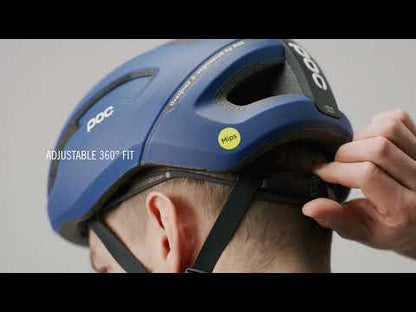 POC OMNE AIR MIPS Logo maanteejalgrattakiiver Valge/Must Matt