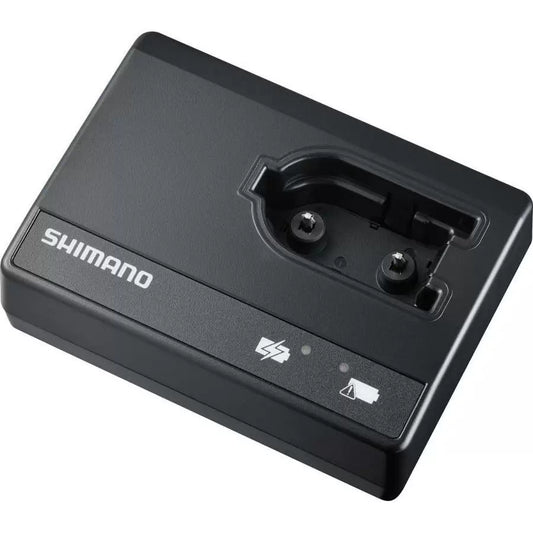 SHIMANO SM-BCR1 charger — angled view from above