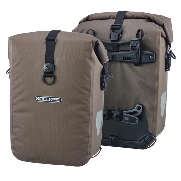 Par med pakethållarväskor ORTLIEB GRAVEL PACK QL 2.2 29 L Beige
