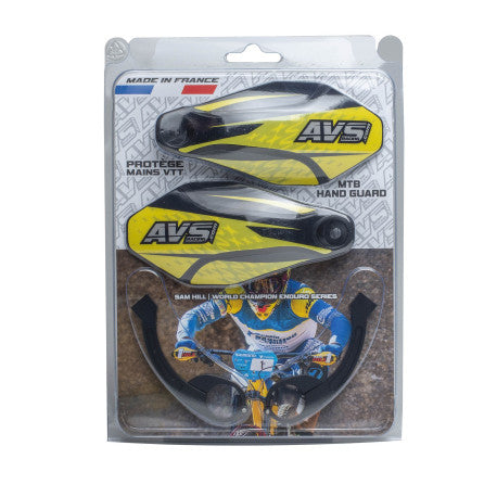 AVS KIT DECO Hand Guards Aluminium Bracket Black/Yellow