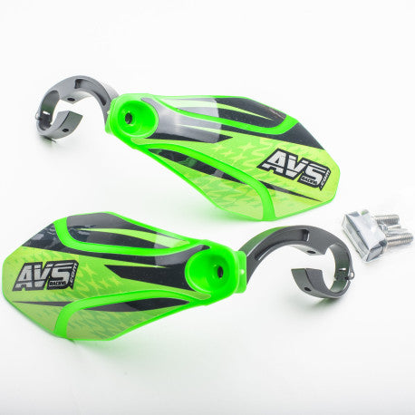 AVS KIT DECO Hand Guards Aluminium Bracket Green/Black