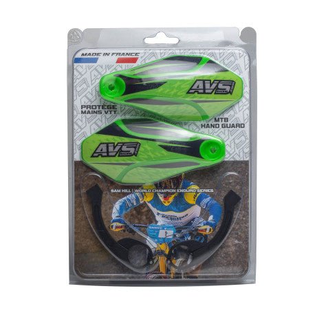 AVS KIT DECO Hand Guards Aluminium Bracket Green/Black